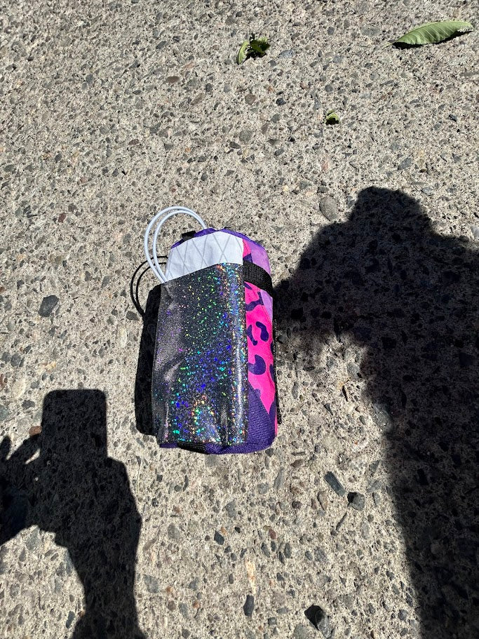 Purple Patchwork Stem Bag